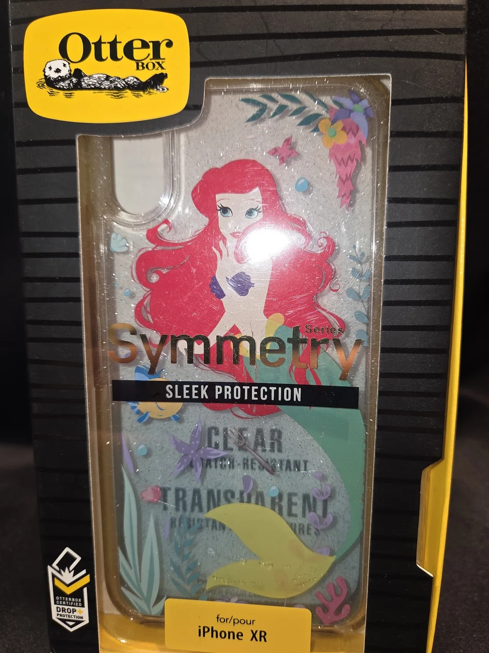 OtterBox Symmetry Clear Case with Ariel Red Hair and Teal Tail